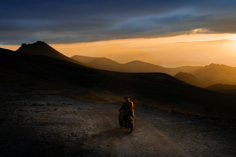 A dramatic mountain landscape showcasing hero image capabilities